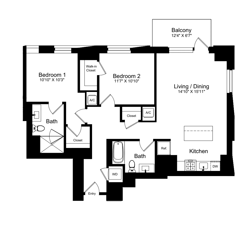 2 Bedroom S floor plan