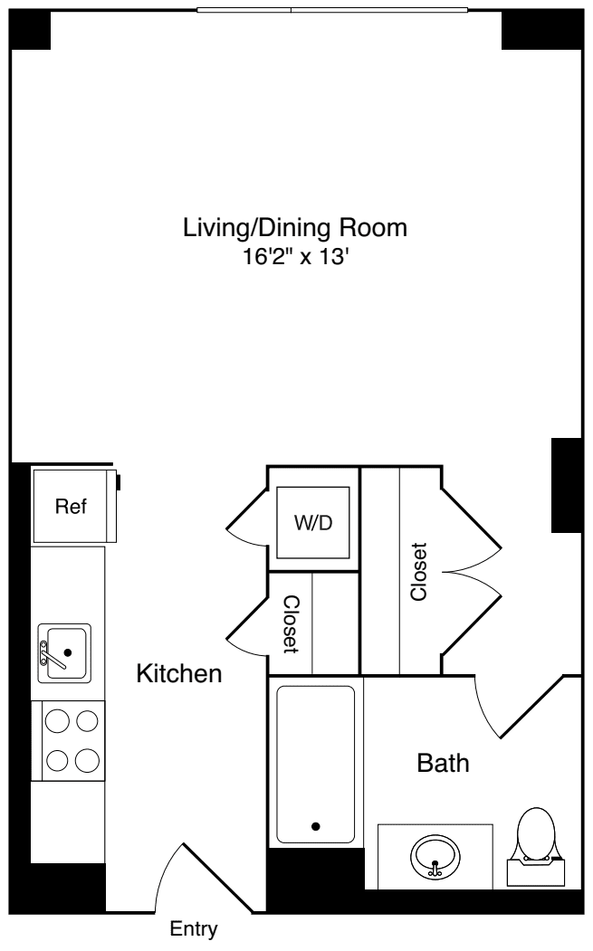Studio B floor plan