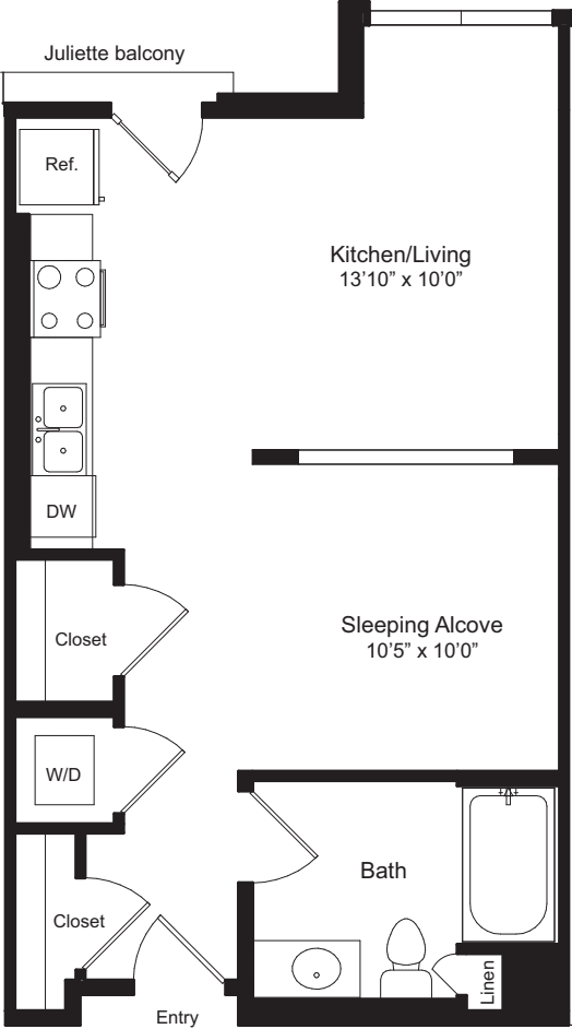 Studio B floor plan