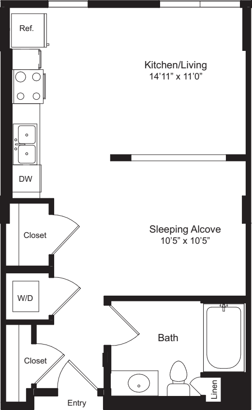Studio D floor plan
