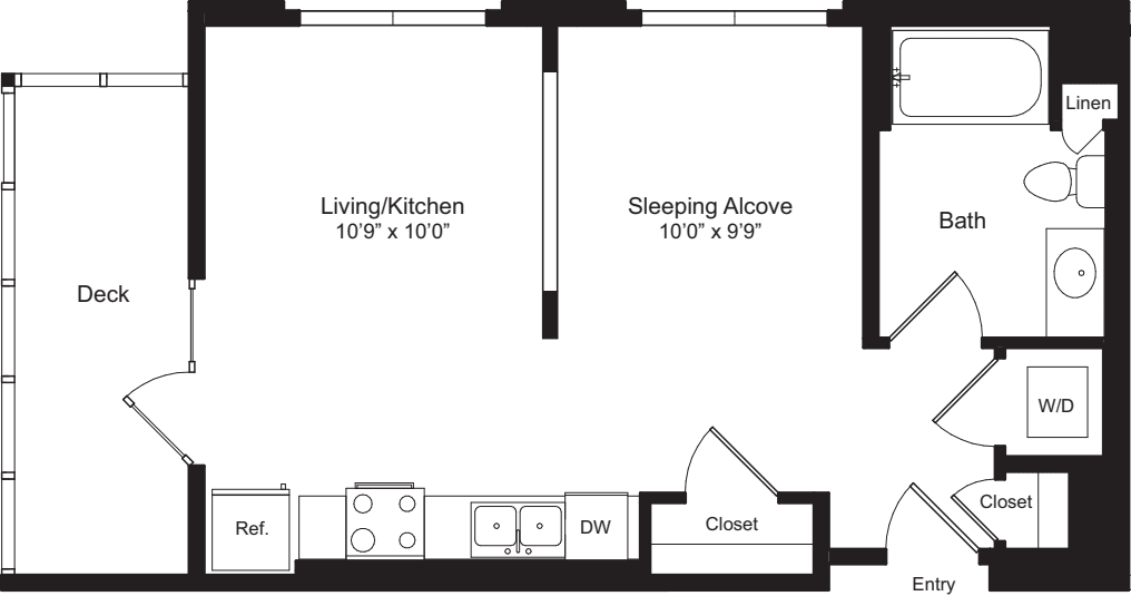 Studio F floor plan