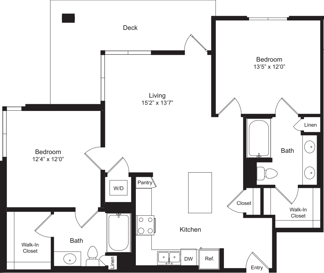 2 Bedroom F floor plan