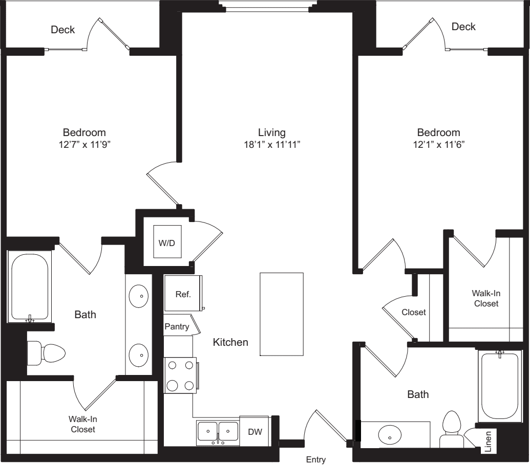 2 Bedroom I floor plan