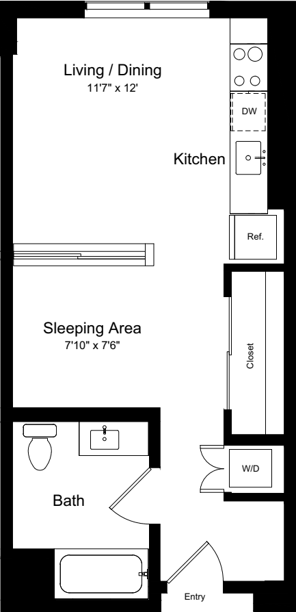 Studio D floor plan