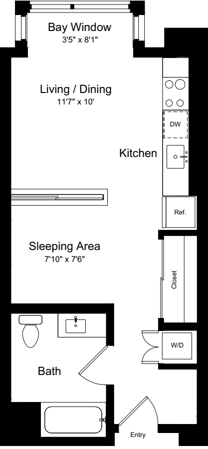 Studio B floor plan