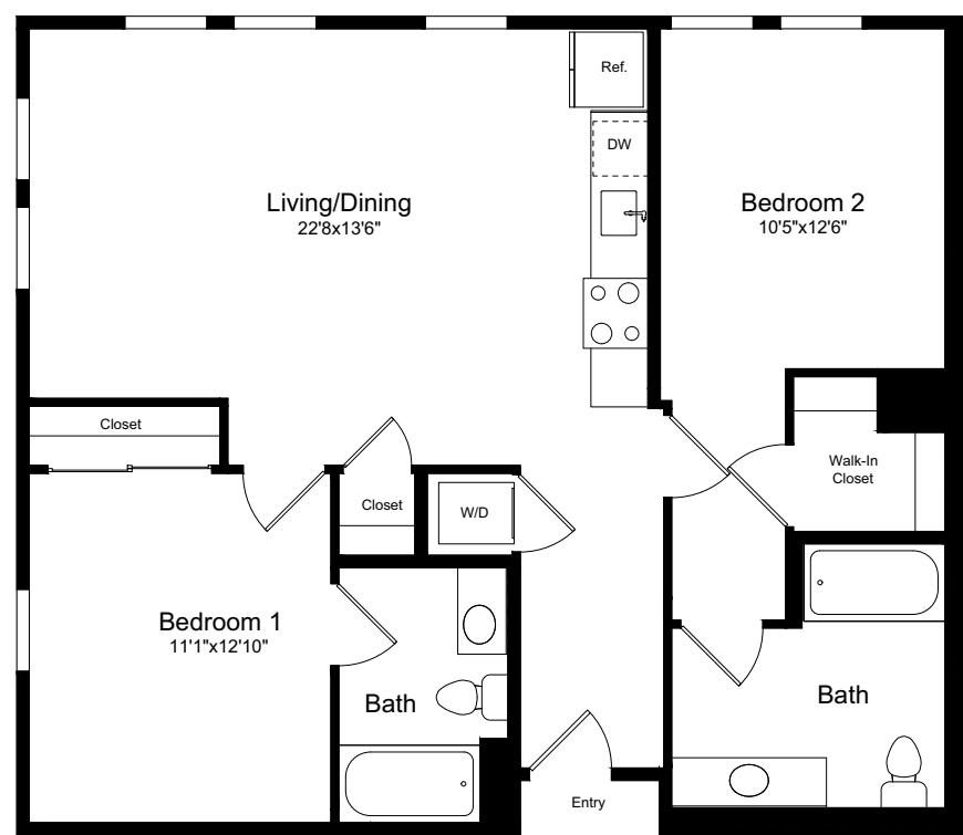 2B floor plan