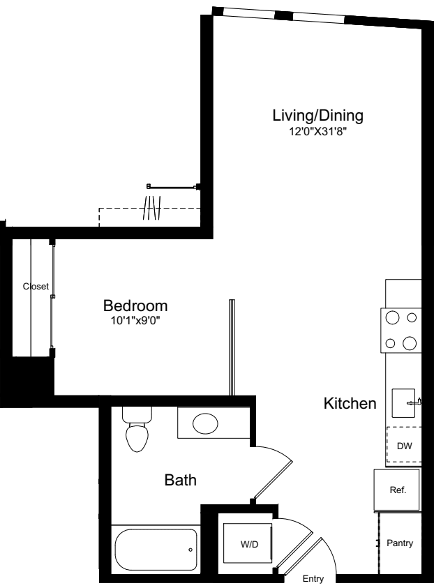 S1 - Angled floor plan