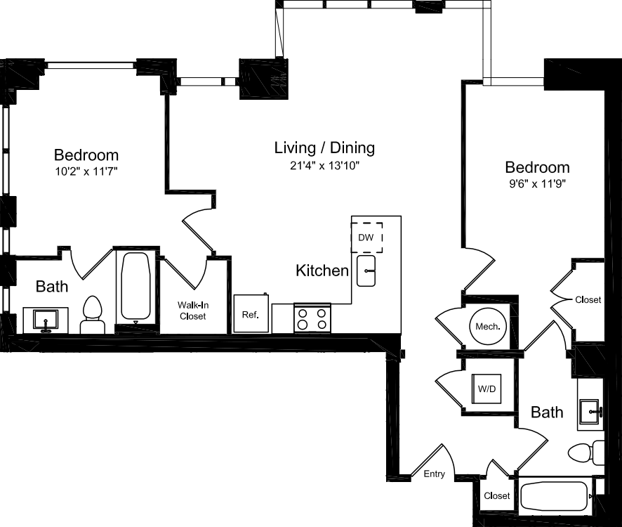 2B floor plan