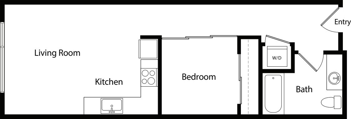 Urban One Bedroom C floor plan