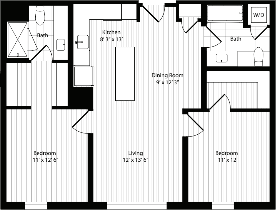 2 Bedroom A floor plan