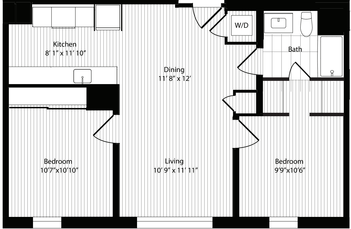 2 Bedroom G floor plan