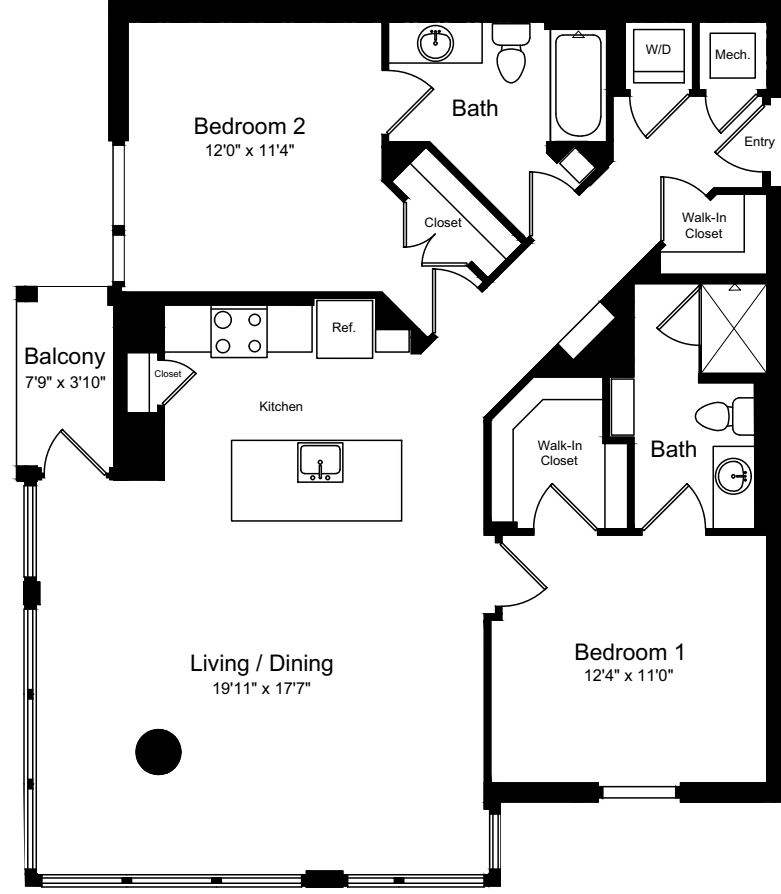 B04 with Balcony floor plan
