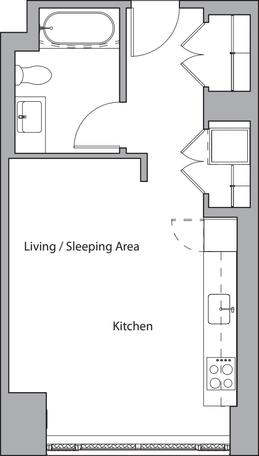 O floor plan