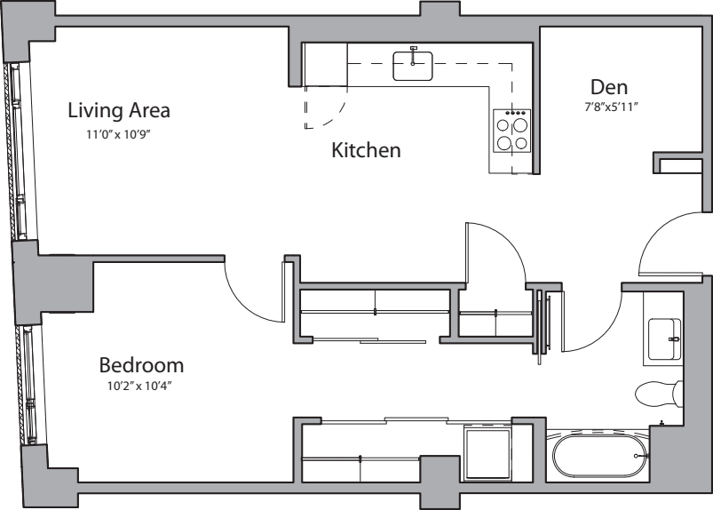 U floor plan