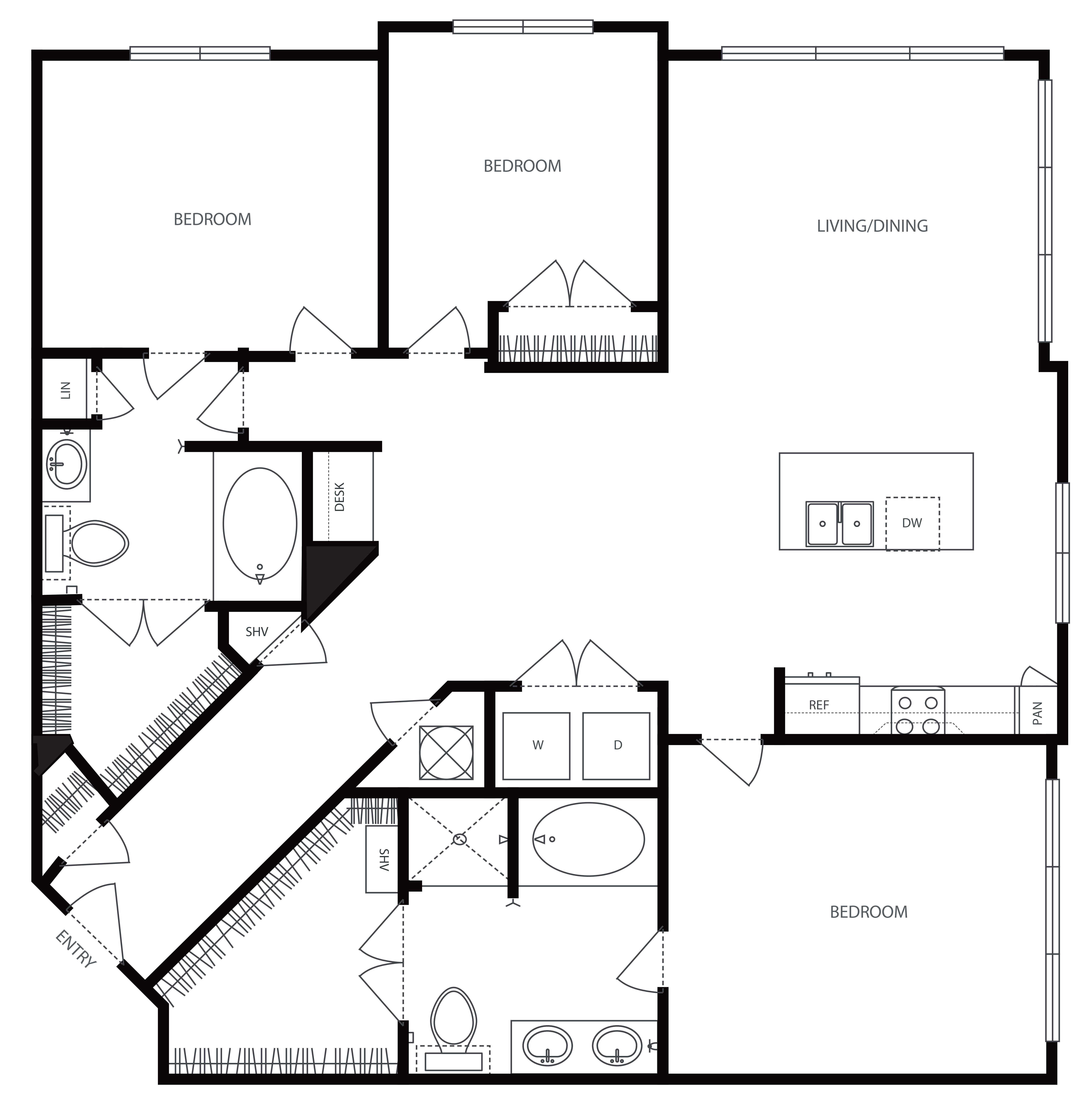 U floor plan