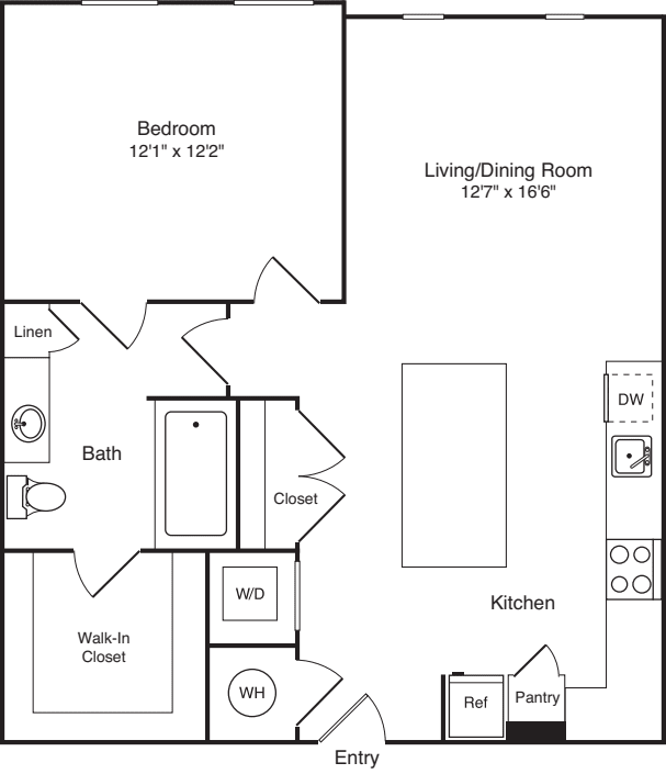 A4 No Balcony floor plan