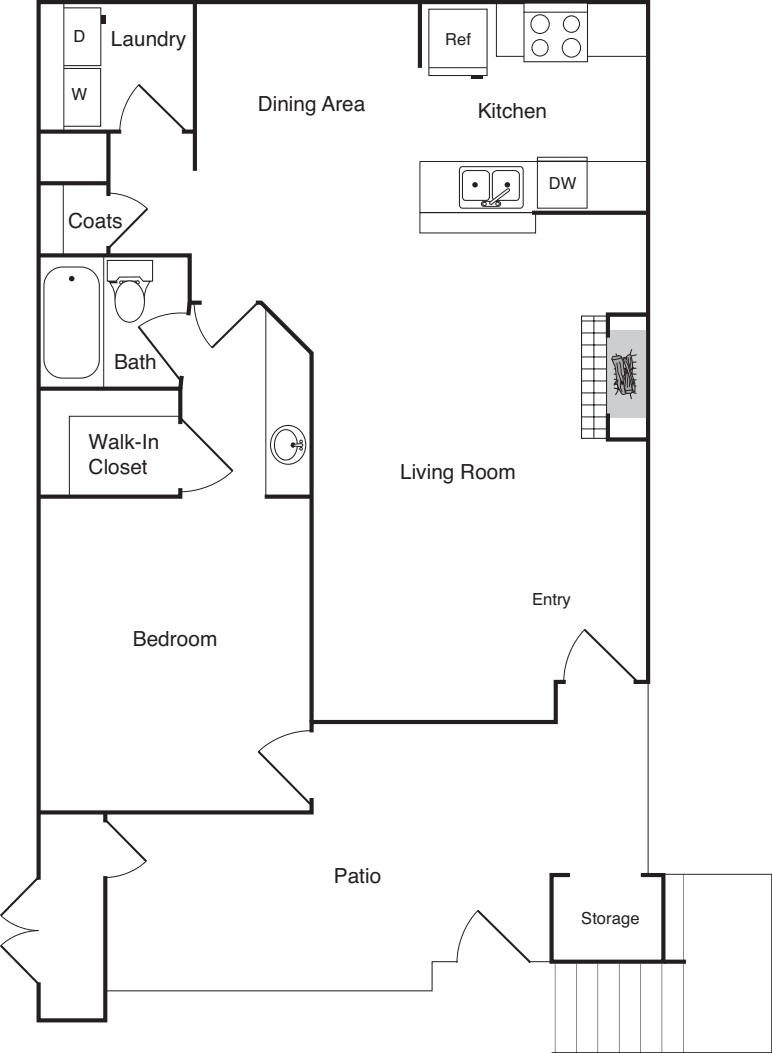 Model 1C floor plan
