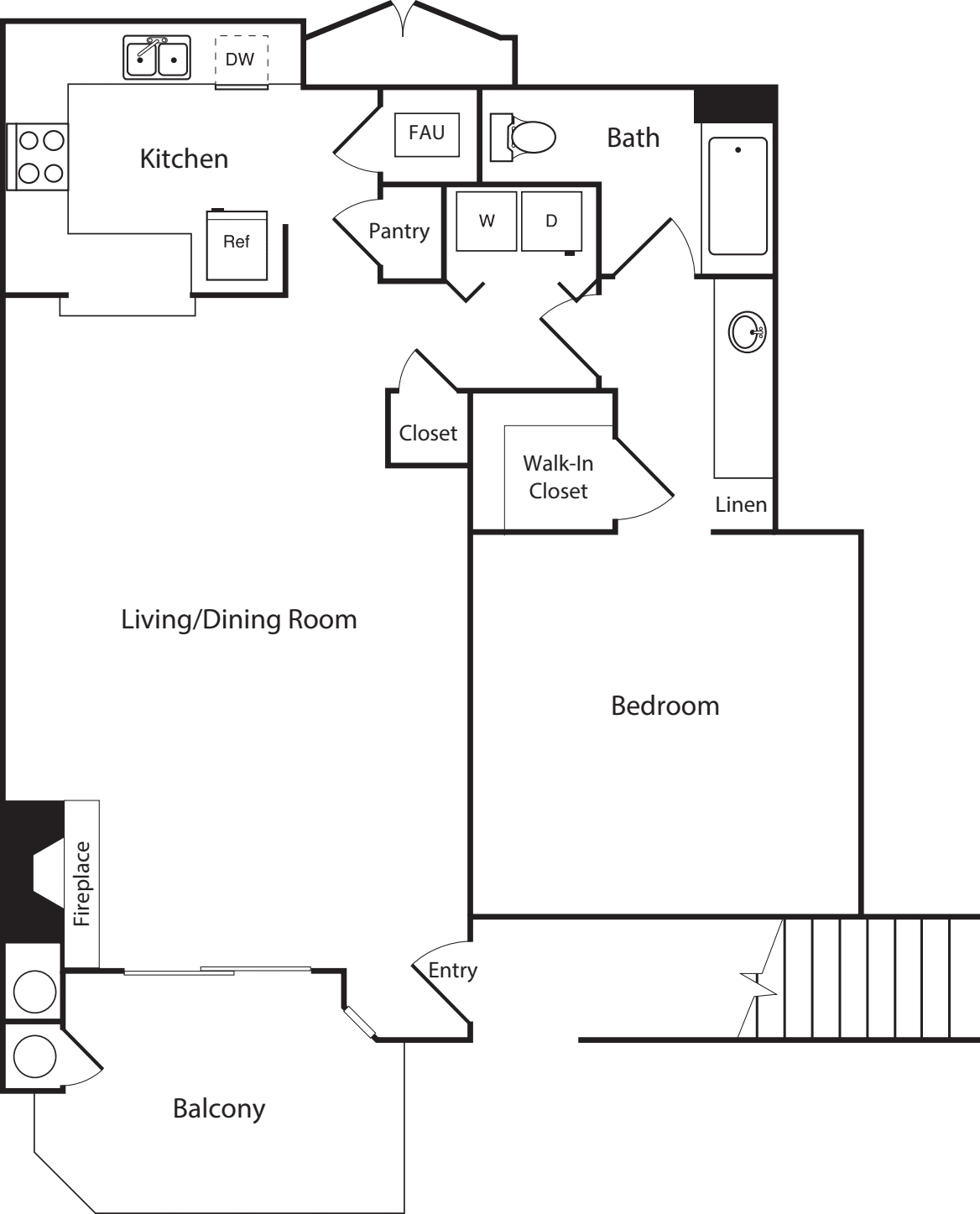 Model 1A floor plan