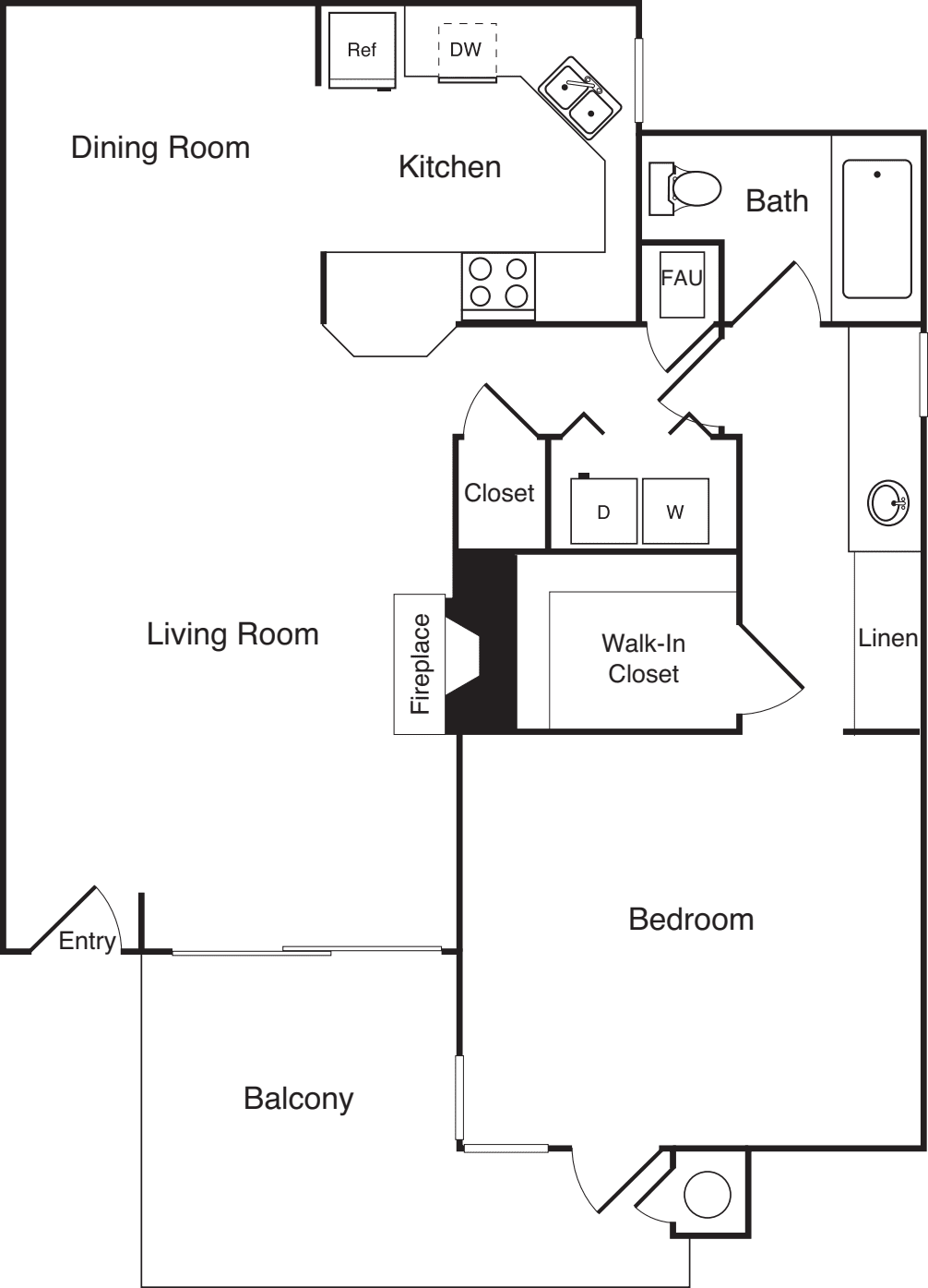 Model 1B floor plan