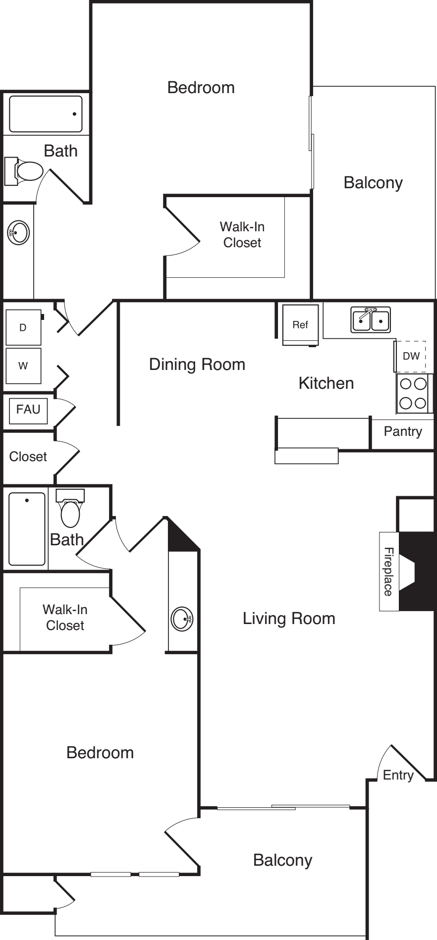 Model 2C floor plan