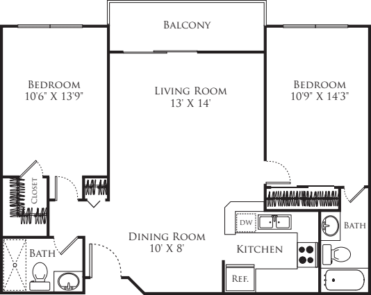 The Manhattan floor plan