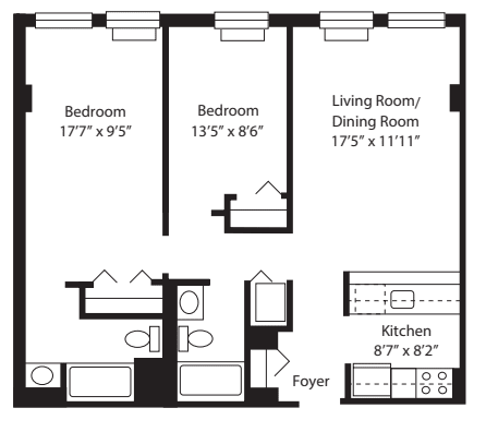 T2 floor plan