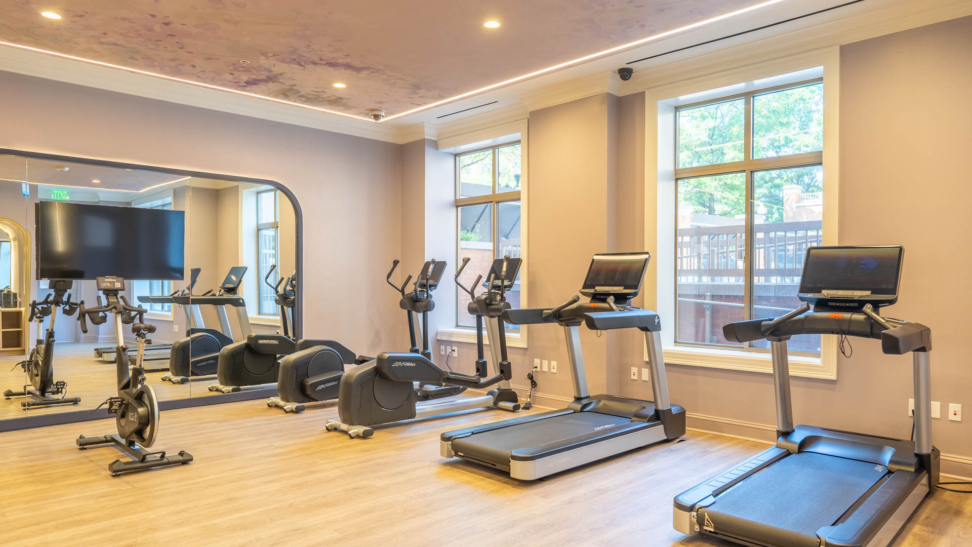 Gym at The Reserve at Clarendon Centre Apartments (1 of 6)