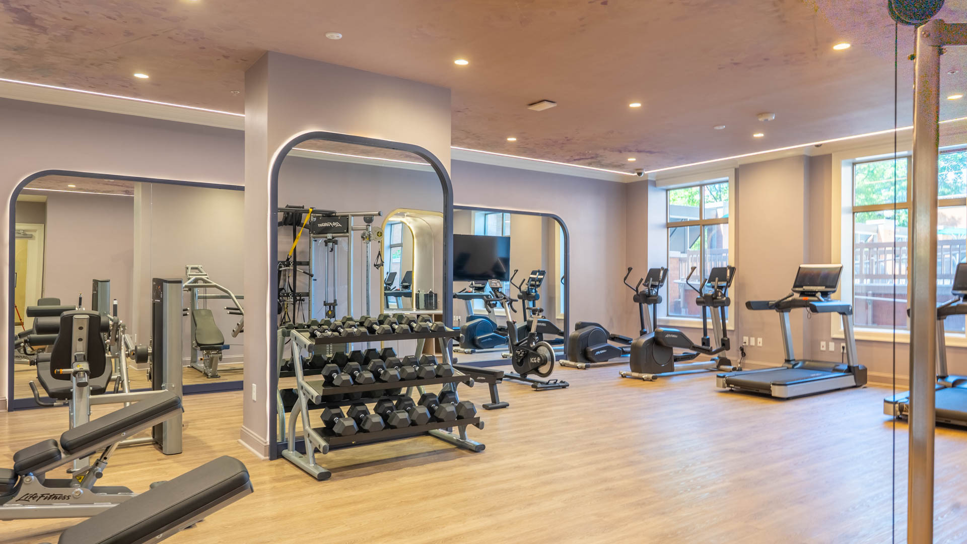 Gym at The Reserve at Clarendon Centre Apartments (4 of 6)