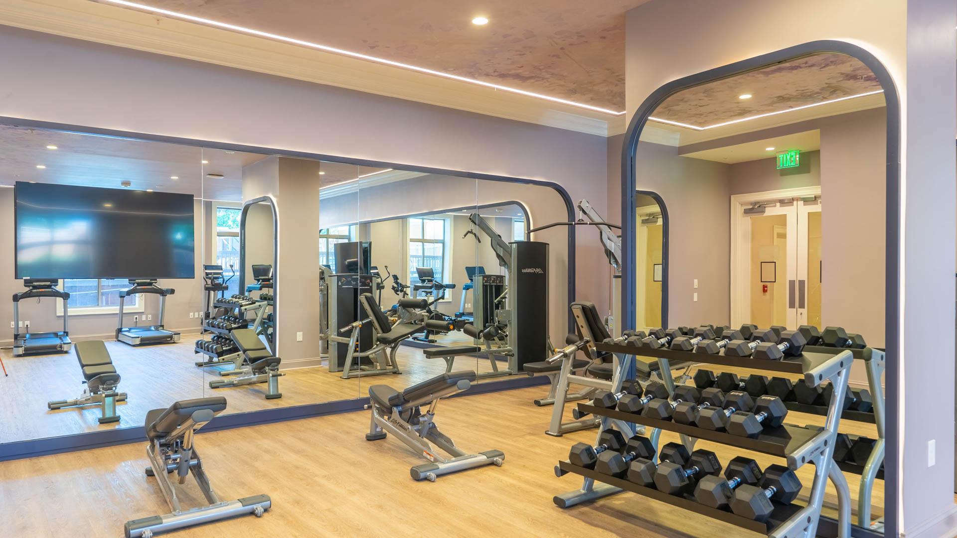 Gym at The Reserve at Clarendon Centre Apartments (2 of 6)