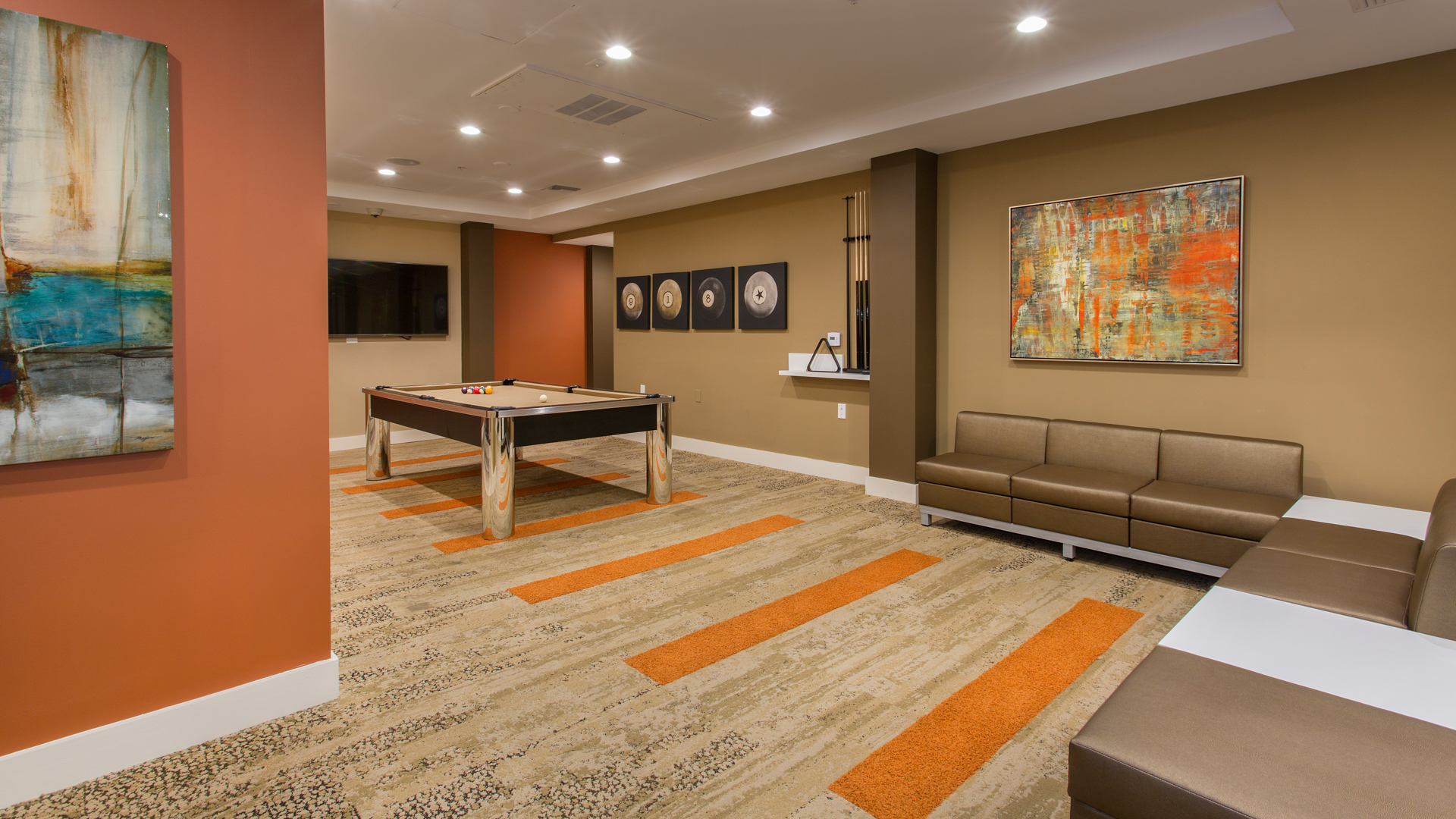 Game room at Versailles Koreatown Apartments