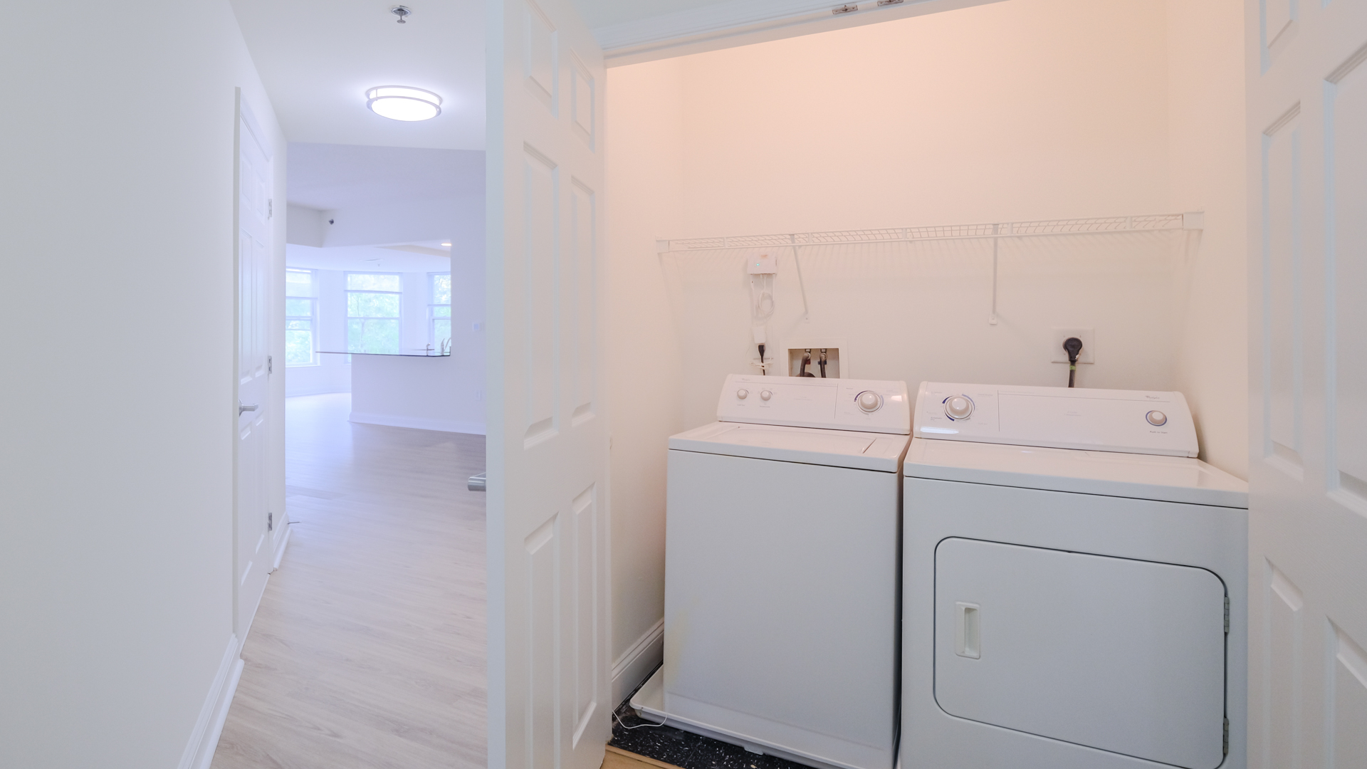 Laundry room at Hudson Point Apartments