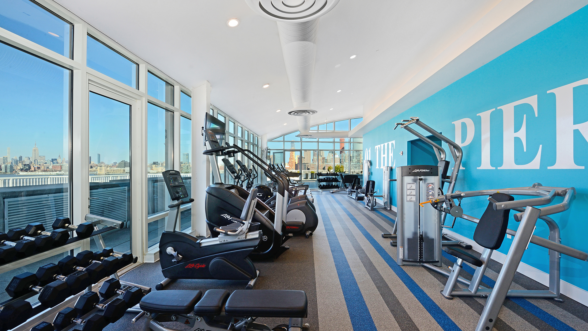 Gym at The Pier Apartments