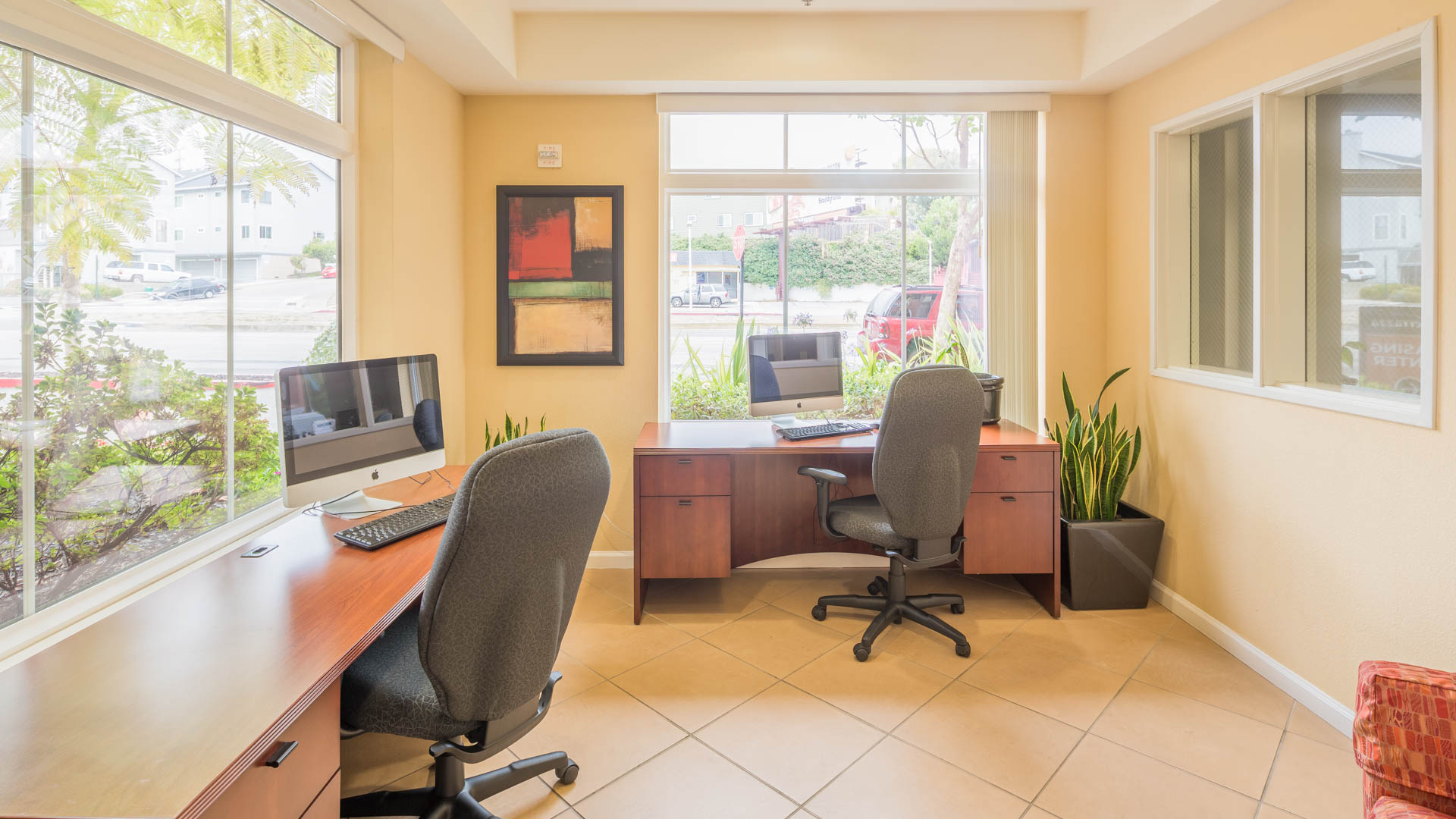 Work space at La Terrazza Apartments