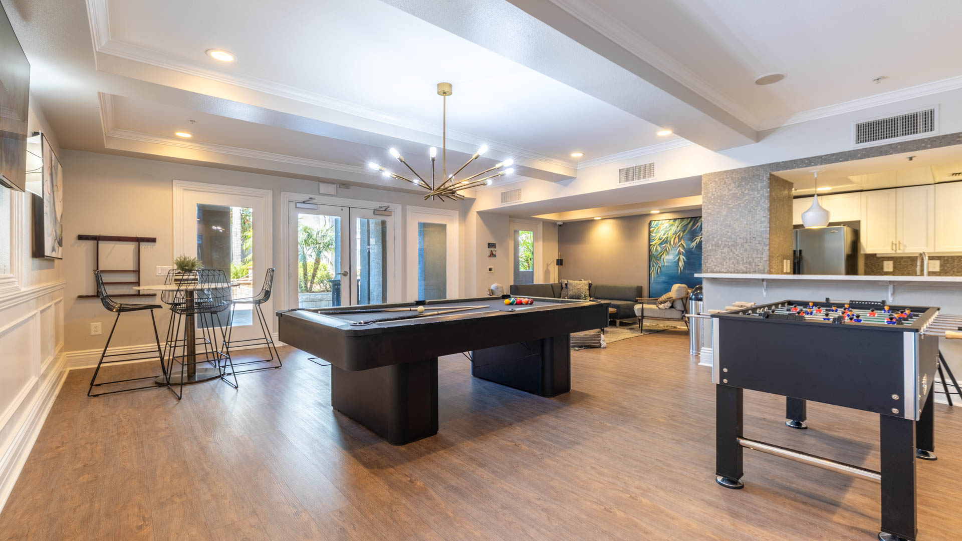 Game room at City Pointe Apartments
