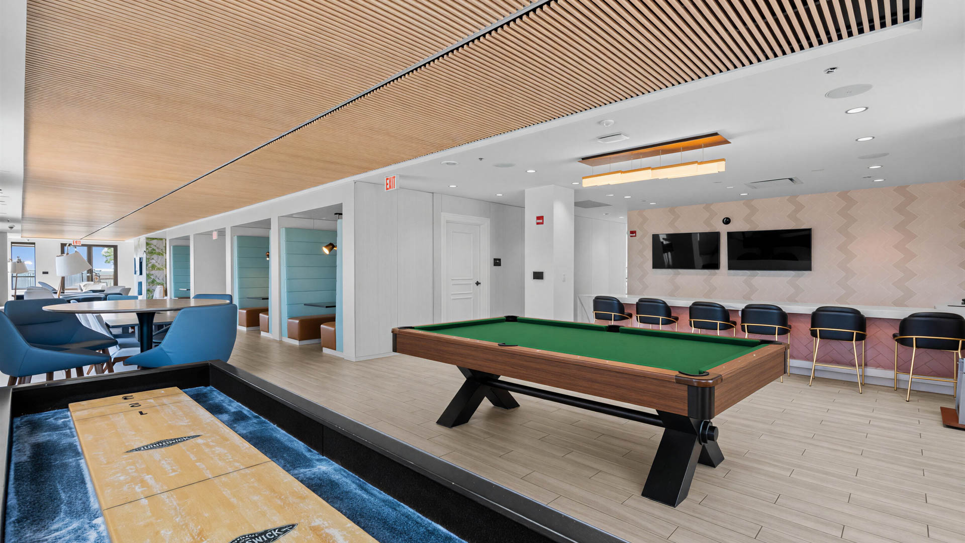 Game room at 1401 Joyce on Pentagon Row Apartments