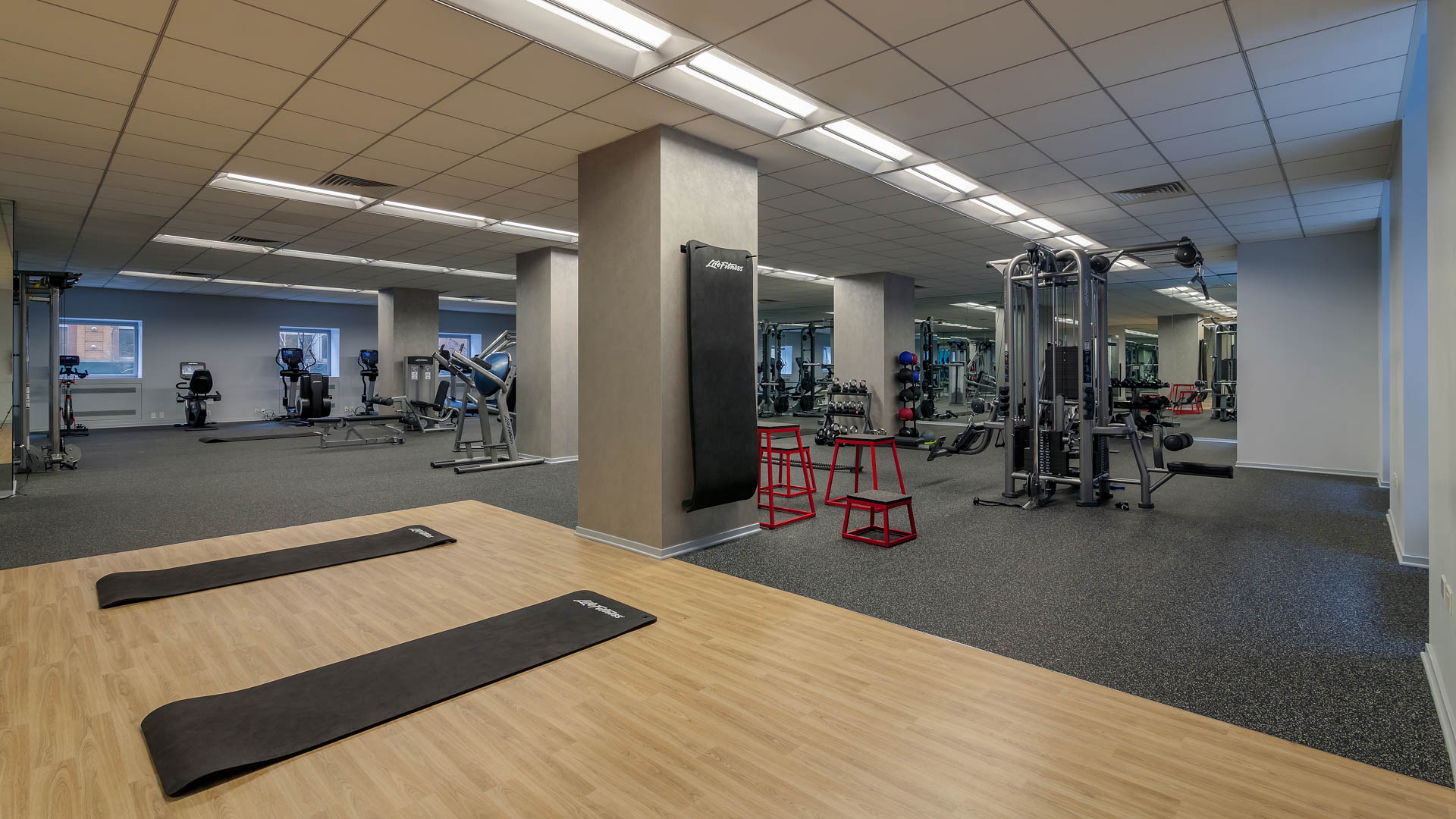 Gym at 777 6th Avenue Apartments
