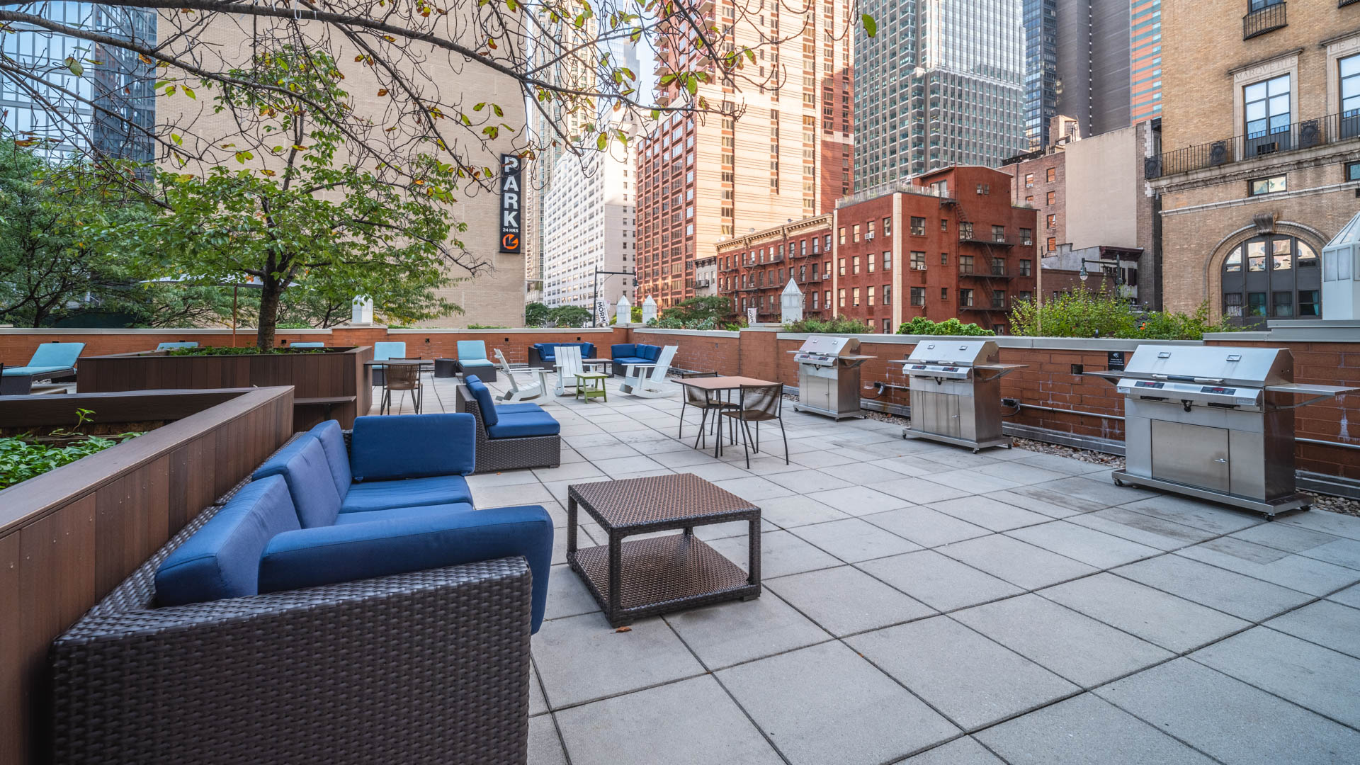 Grill area at Longacre House Apartments
