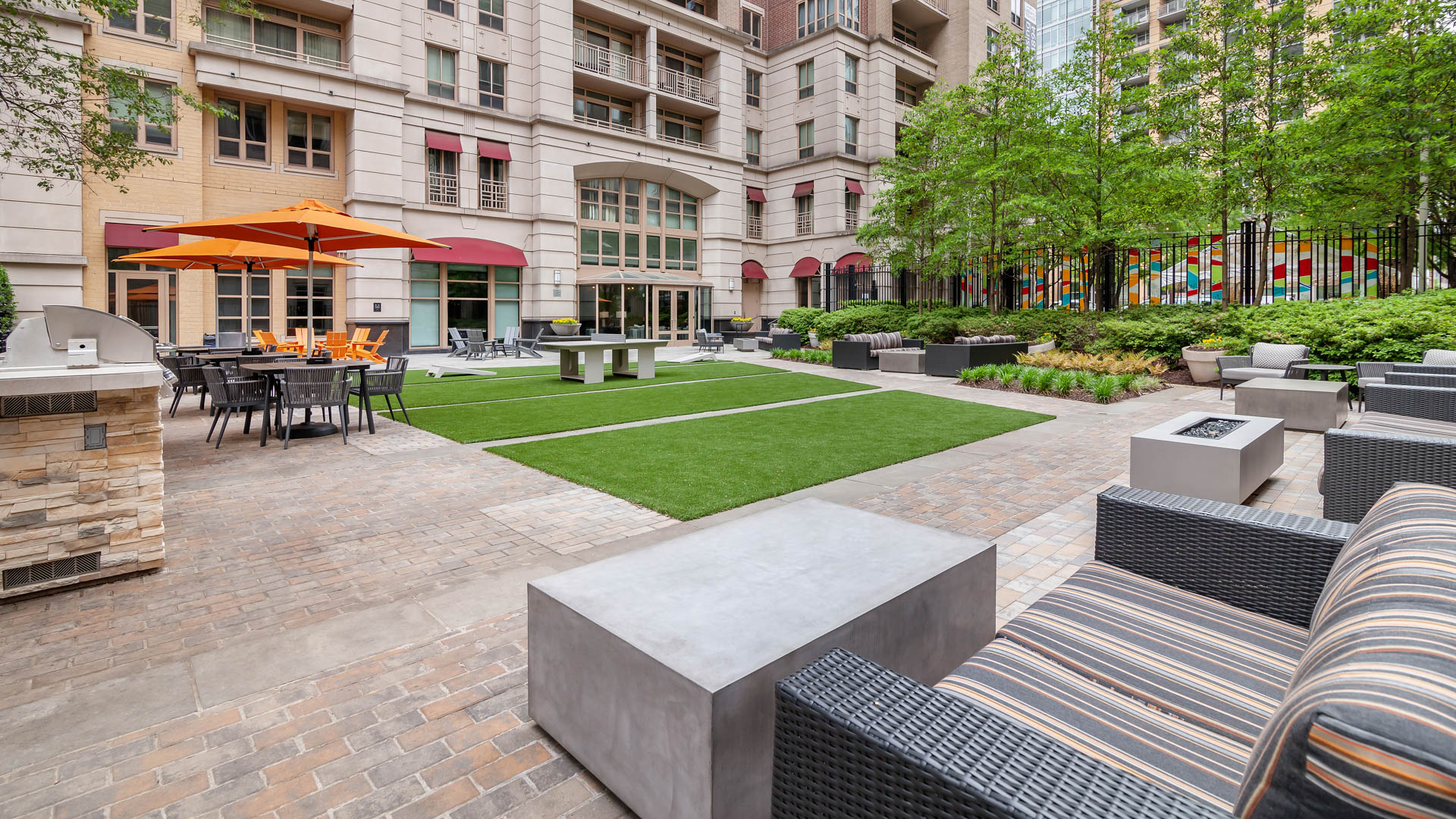 Grill area at Liberty Tower Apartments