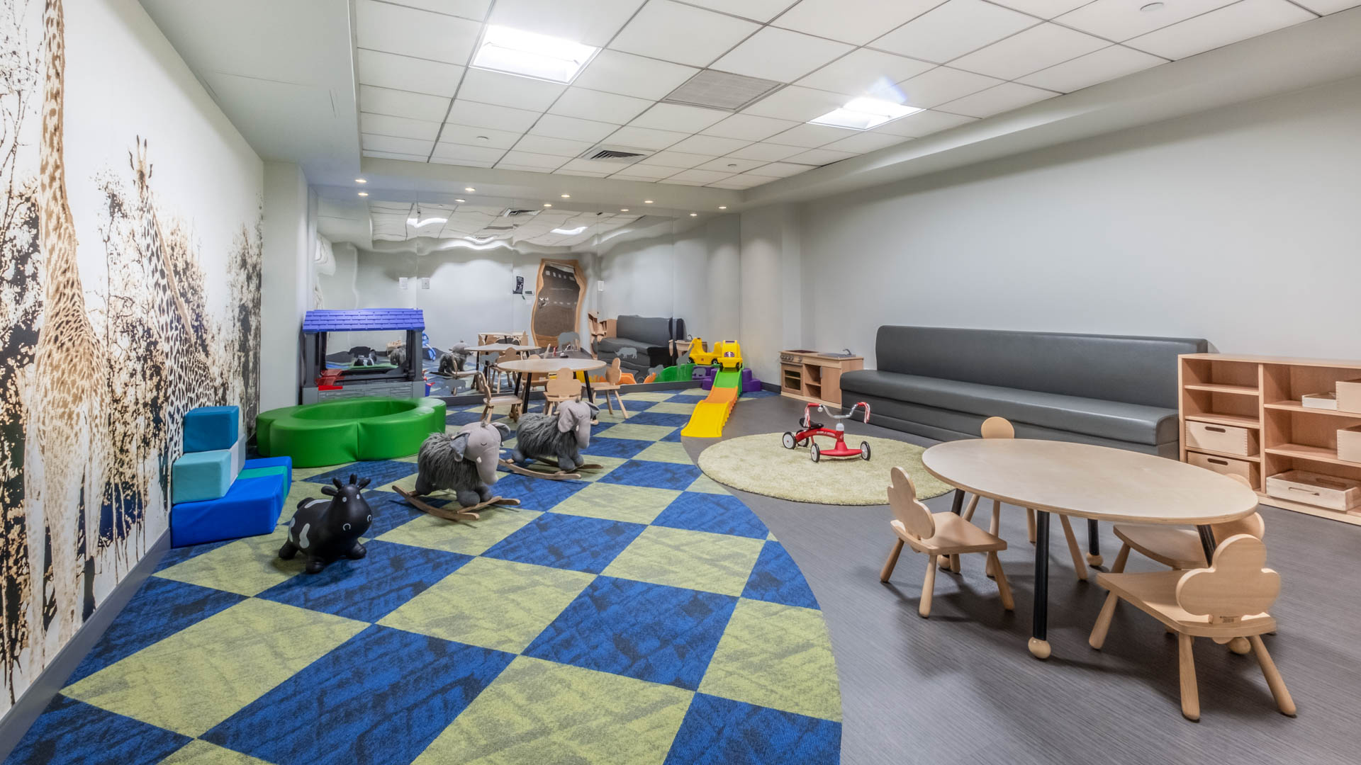 Playroom at 180 Riverside Boulevard Apartments