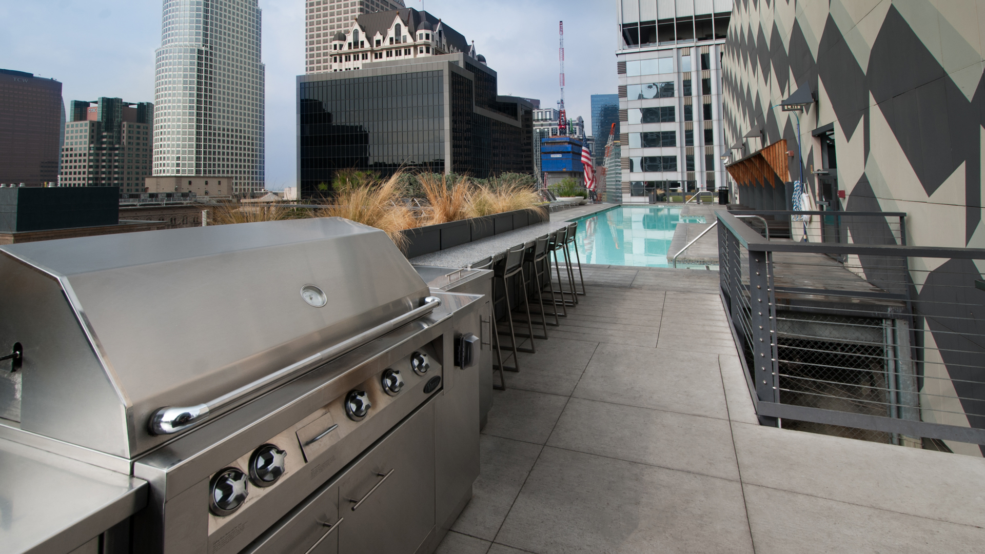 Roof deck at Pegasus Apartments
