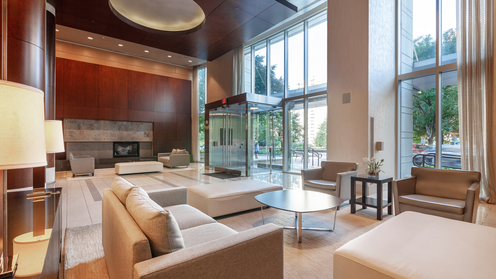 Lobby at Wisconsin Place Apartments