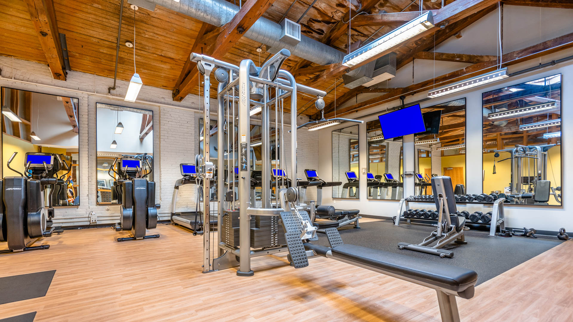 Gym at Lofts at Kendall Square Apartments (3 of 5)