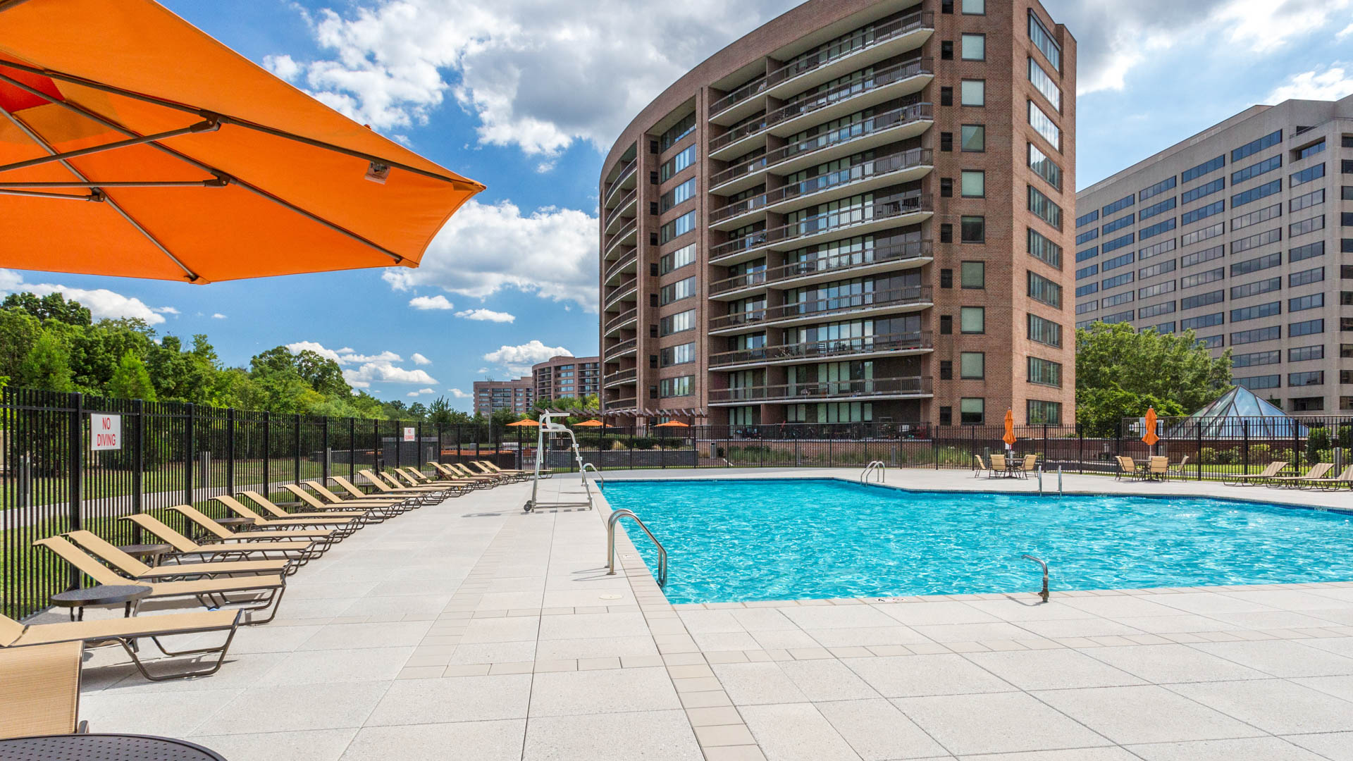 Pool at Water Park Towers Apartments