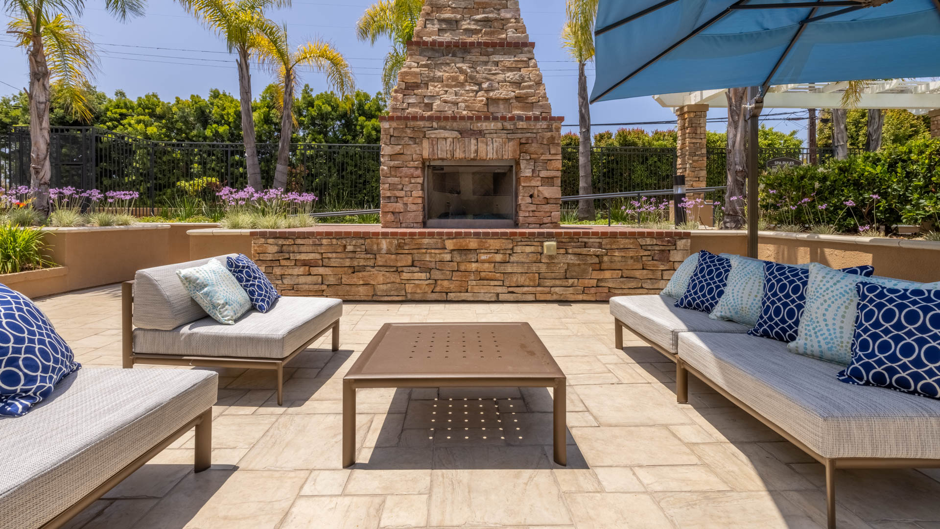 Grill area at Westside Apartments