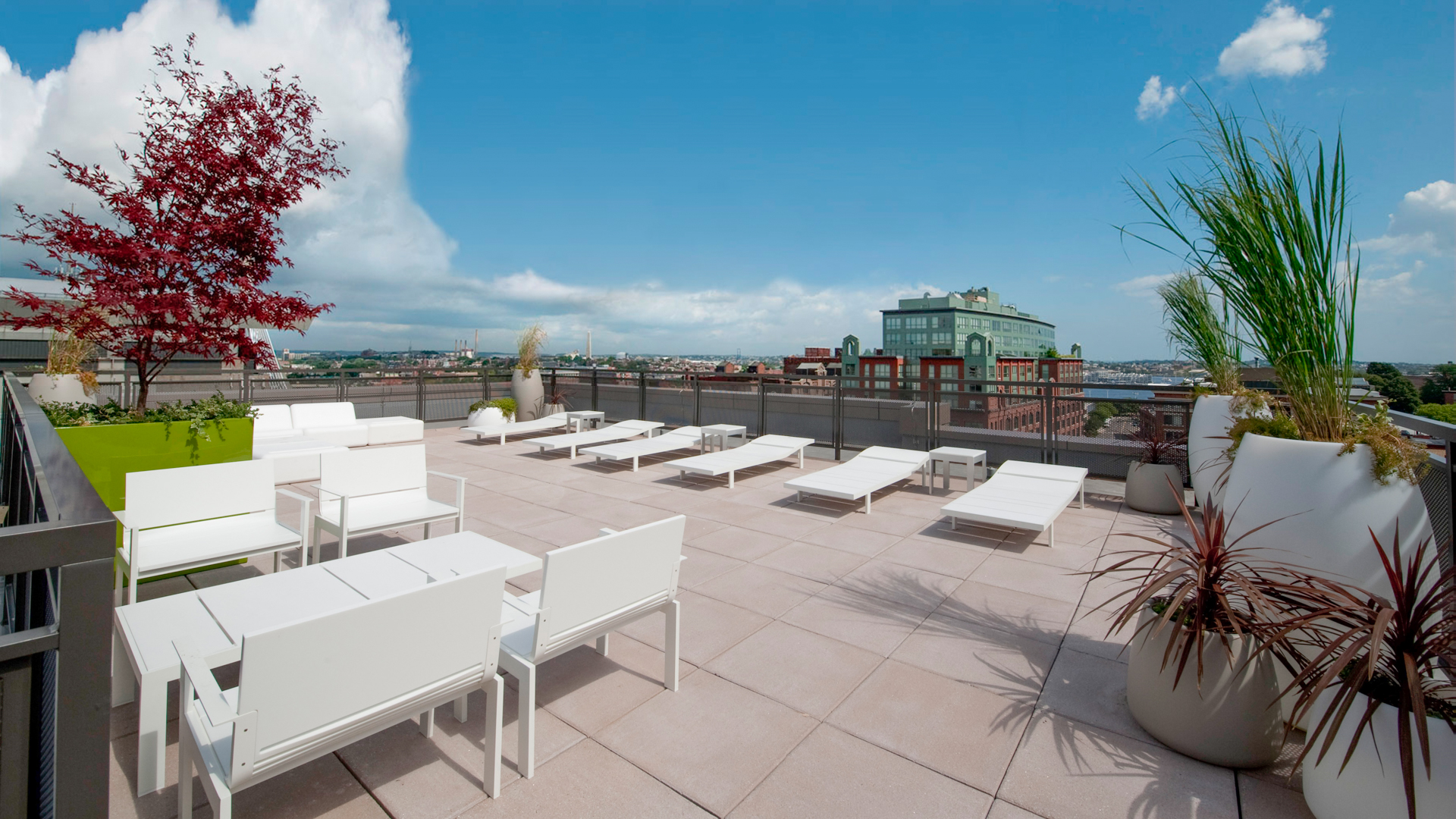 Roof deck at Avenir Apartments