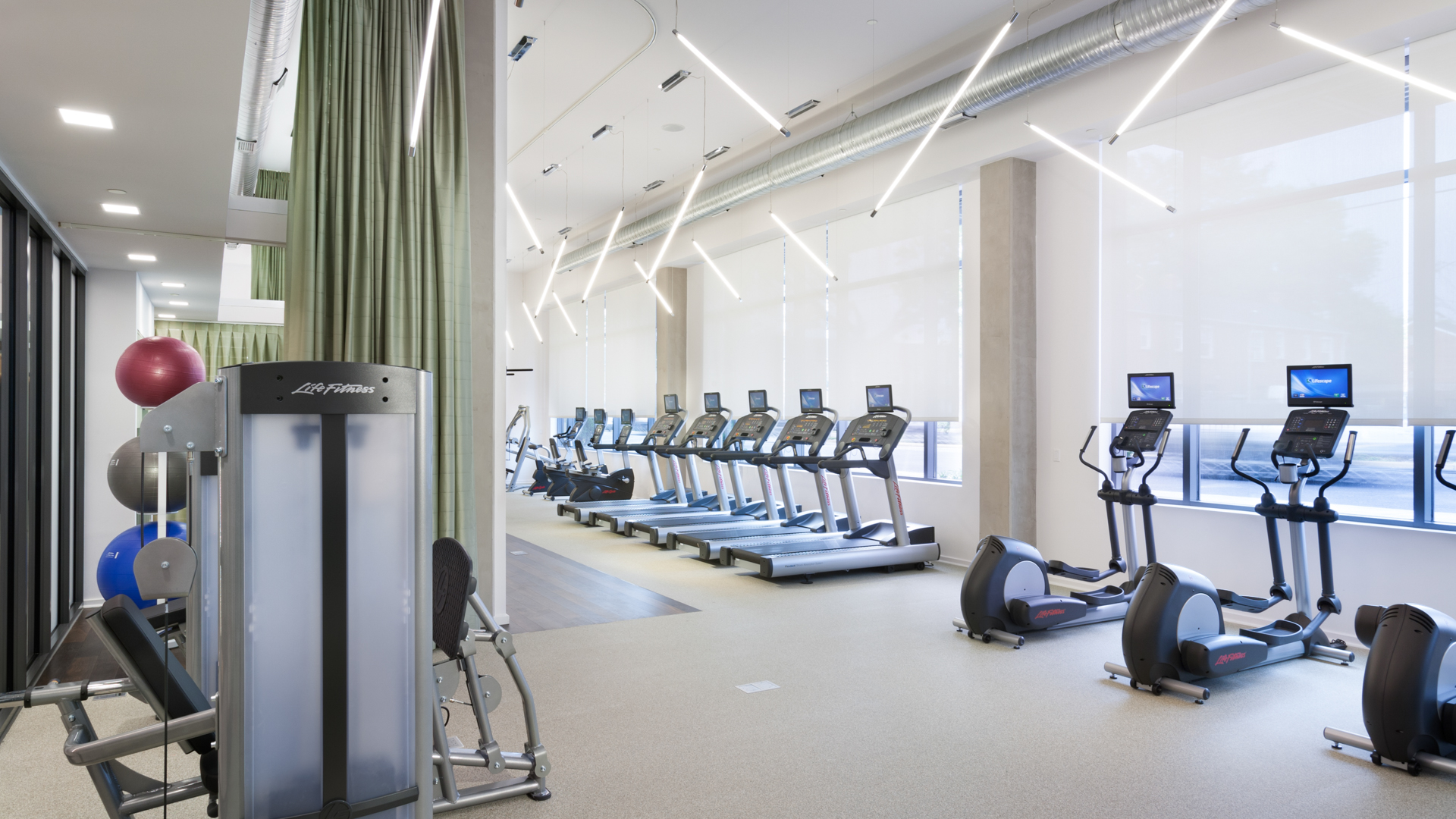 Gym at 1111 Belle Pre Apartments (2 of 2)