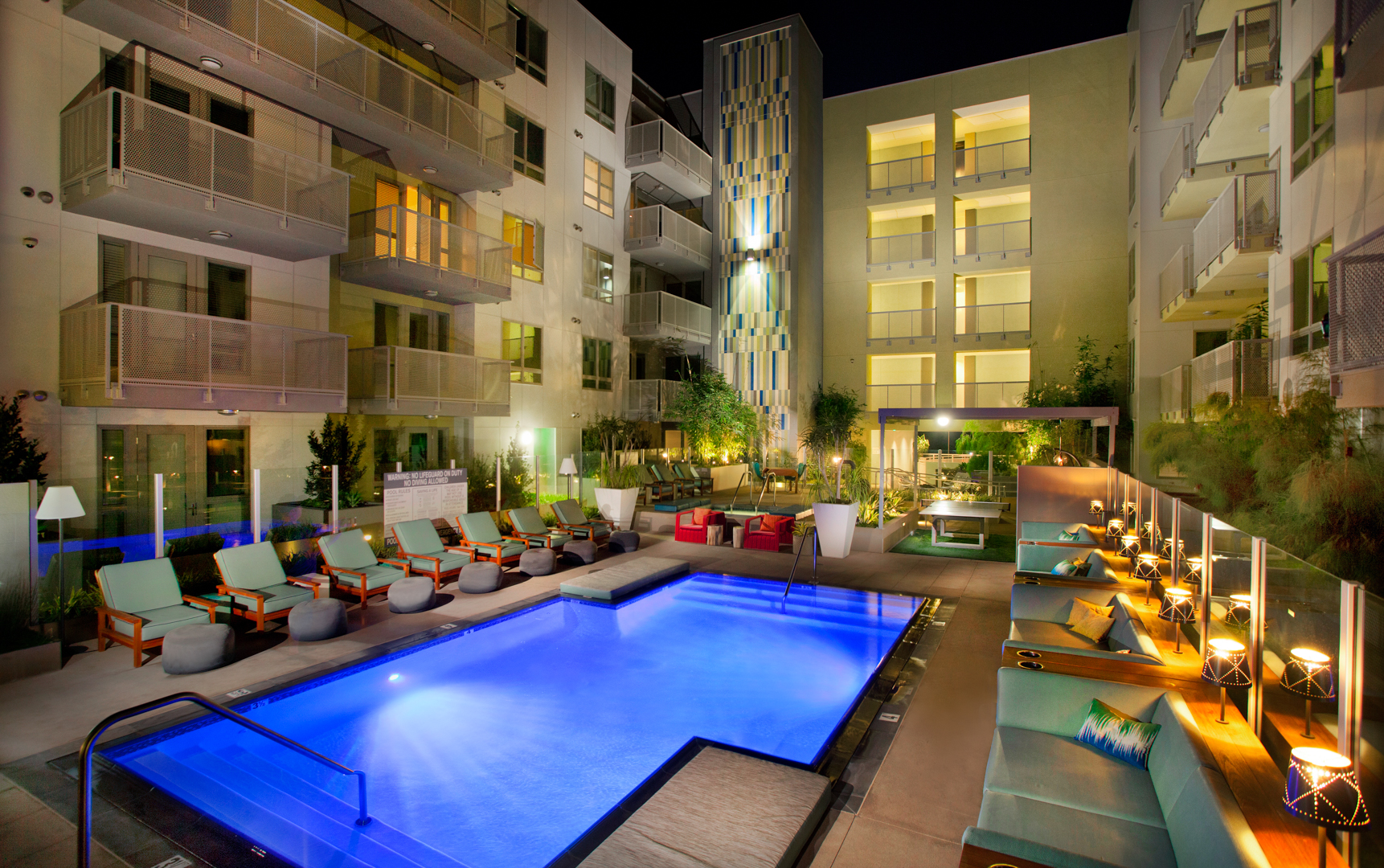 Pool at The Hesby Apartments