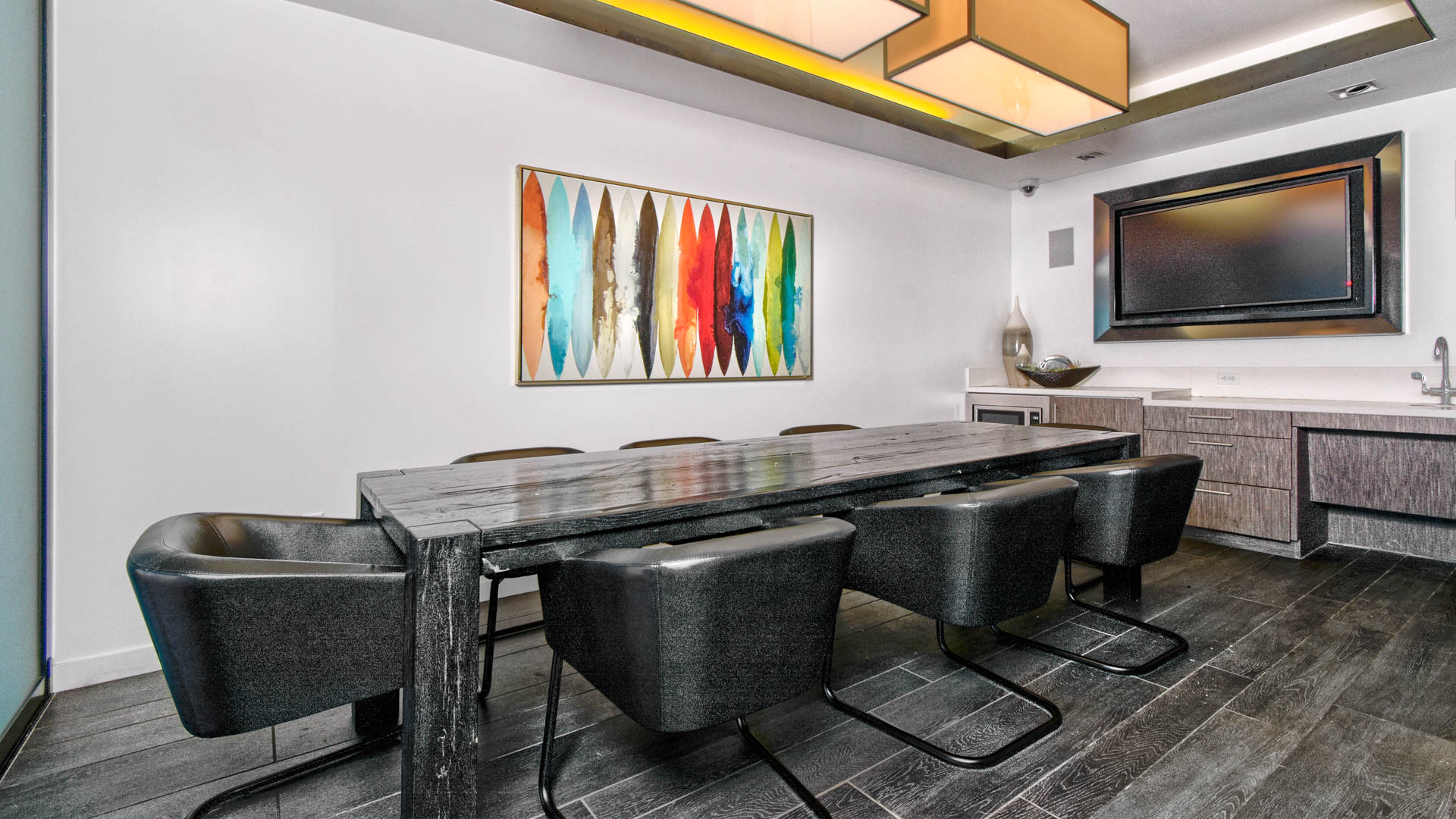 Work space at Azure Apartments