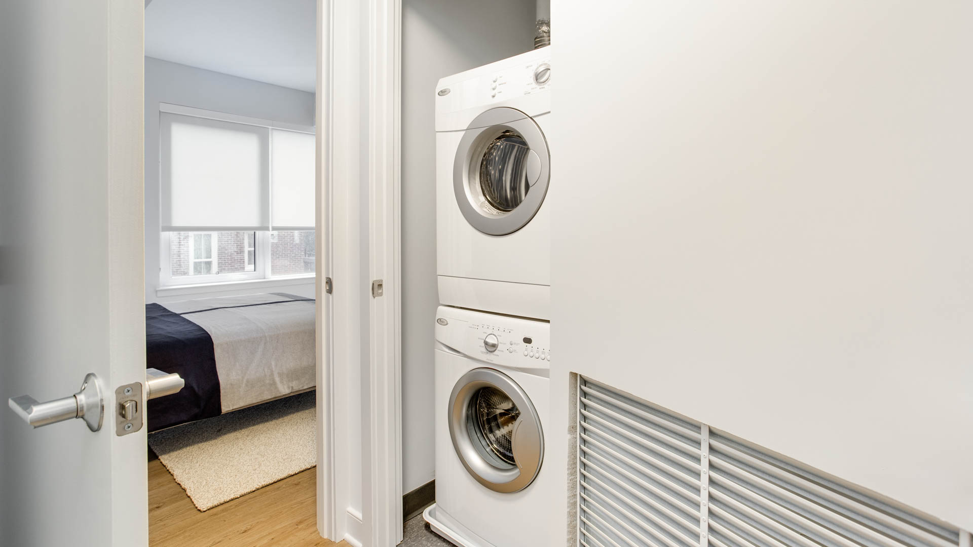 Laundry room at 455 Eye Street Apartments