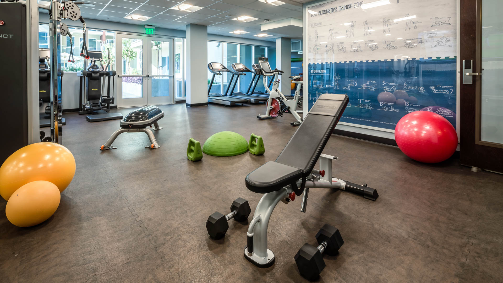 Gym at Radius Koreatown Apartments